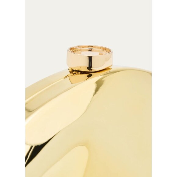 Cult Gaia The Caldera Clutch in Shiny Gold As-is Womens Mirror Bag Purse - Picture 13 of 16